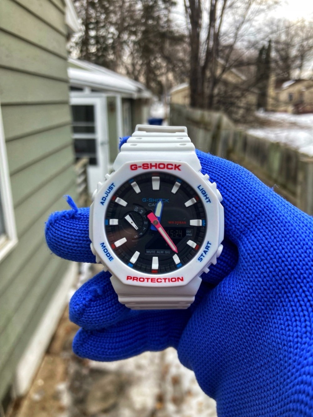 Casio G Shock White and Red Style Color-way